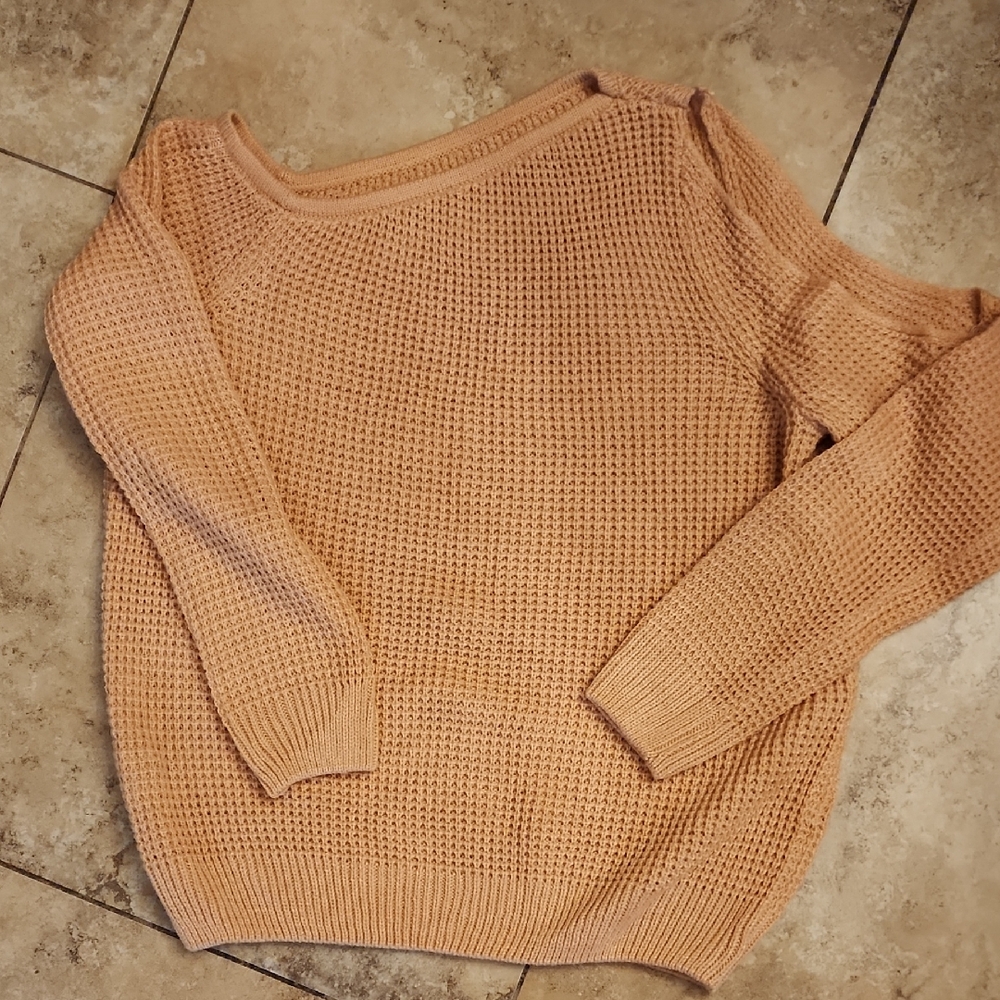 Womens Soft Knit Sweater - Peach